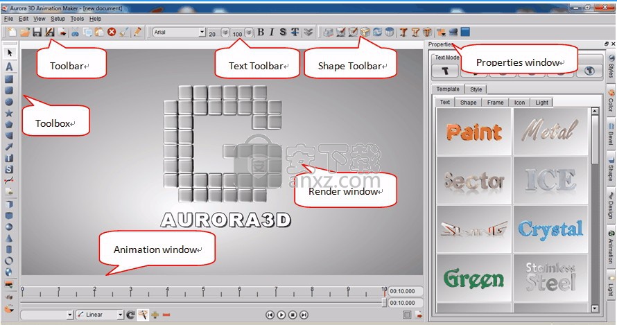 Aurora 3D Animation Maker(3D文本动画制作工具)