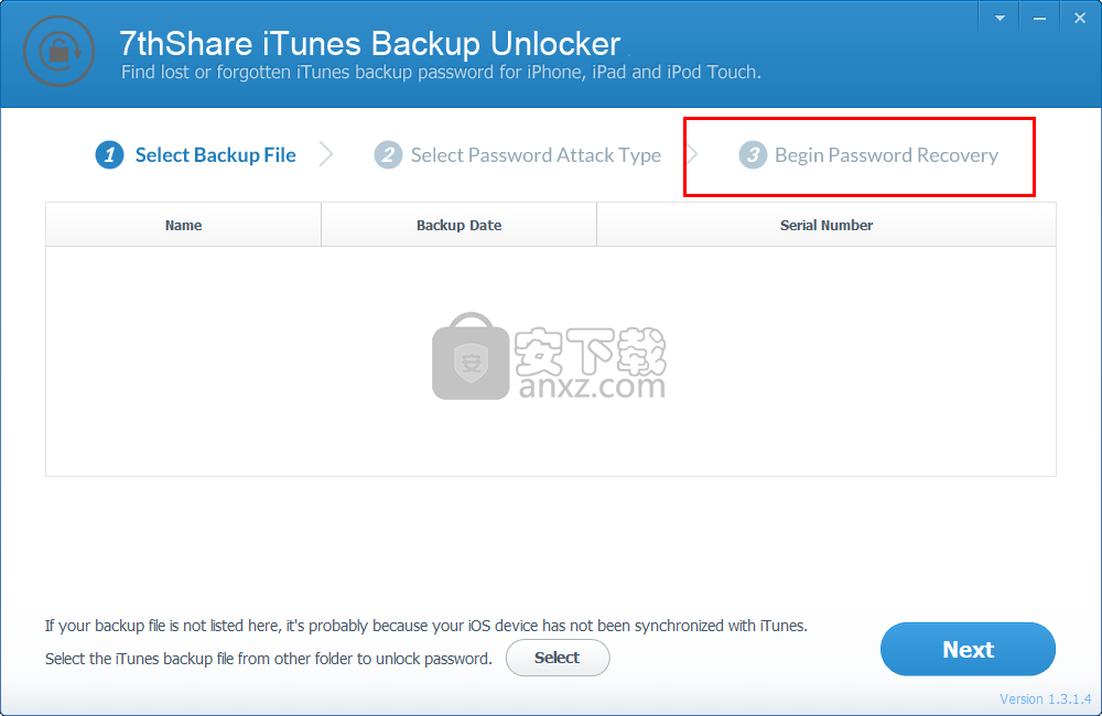 7thShare iTunes Backup Unlocker(iTunes备份解锁器)