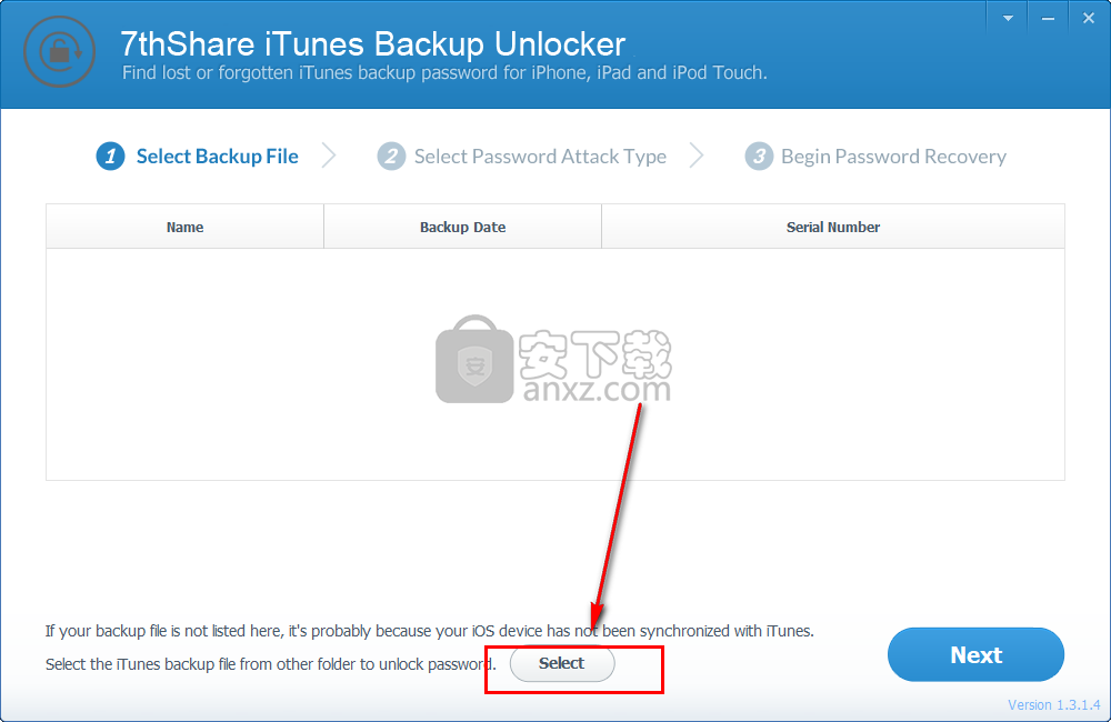 7thShare iTunes Backup Unlocker(iTunes备份解锁器)