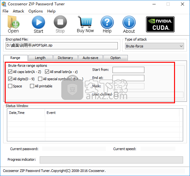 Cocosenor ZIP Password Tuner(zip密码恢复工具) 