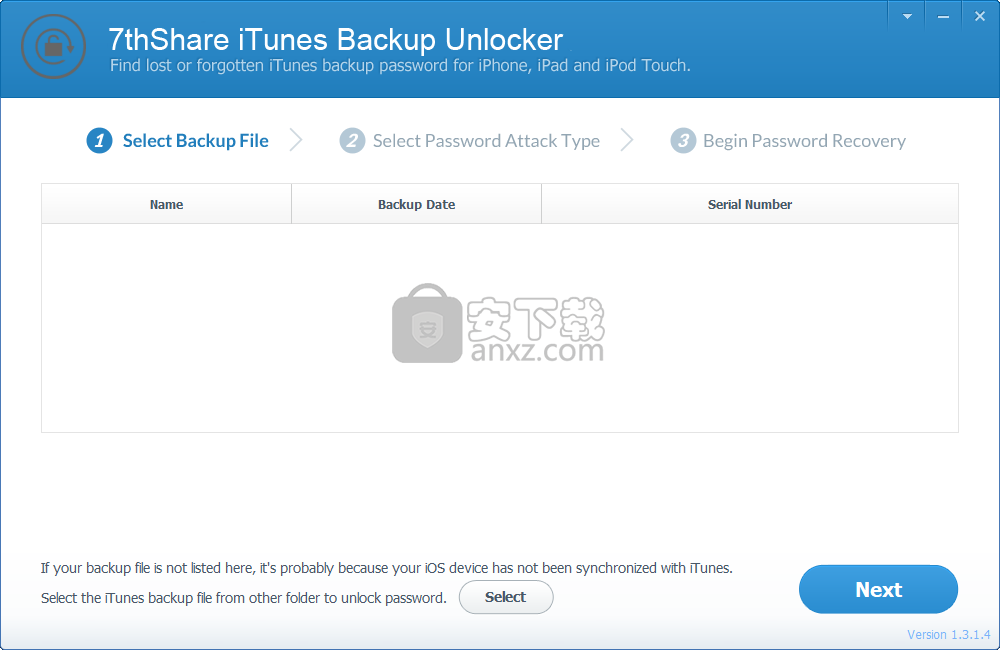 7thShare iTunes Backup Unlocker(iTunes备份解锁器)