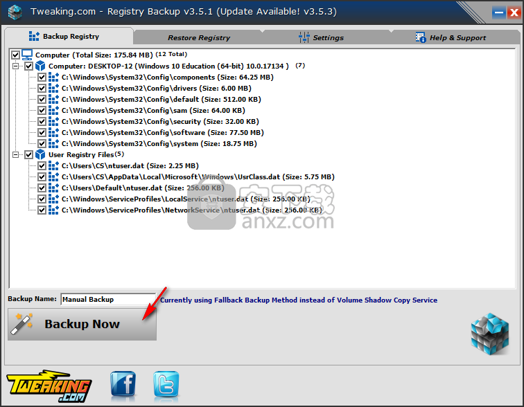 Registry Backup(注册表备份还原工具)