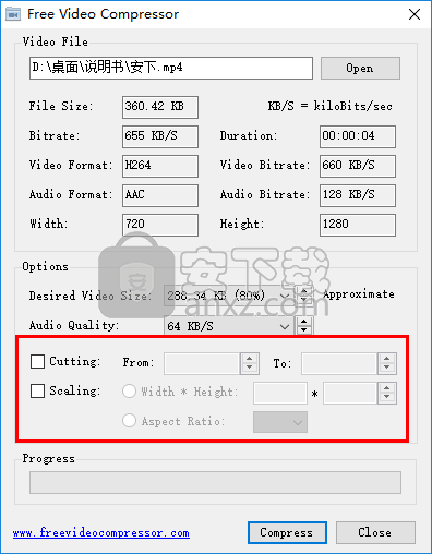 视频压缩工具(Free Video Compressor)
