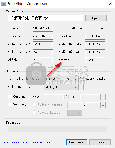 视频压缩工具(Free Video Compressor)