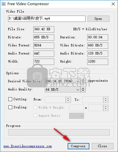 视频压缩工具(Free Video Compressor)