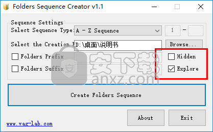 Folders Sequence Creator(批量新建文件夹工具) 