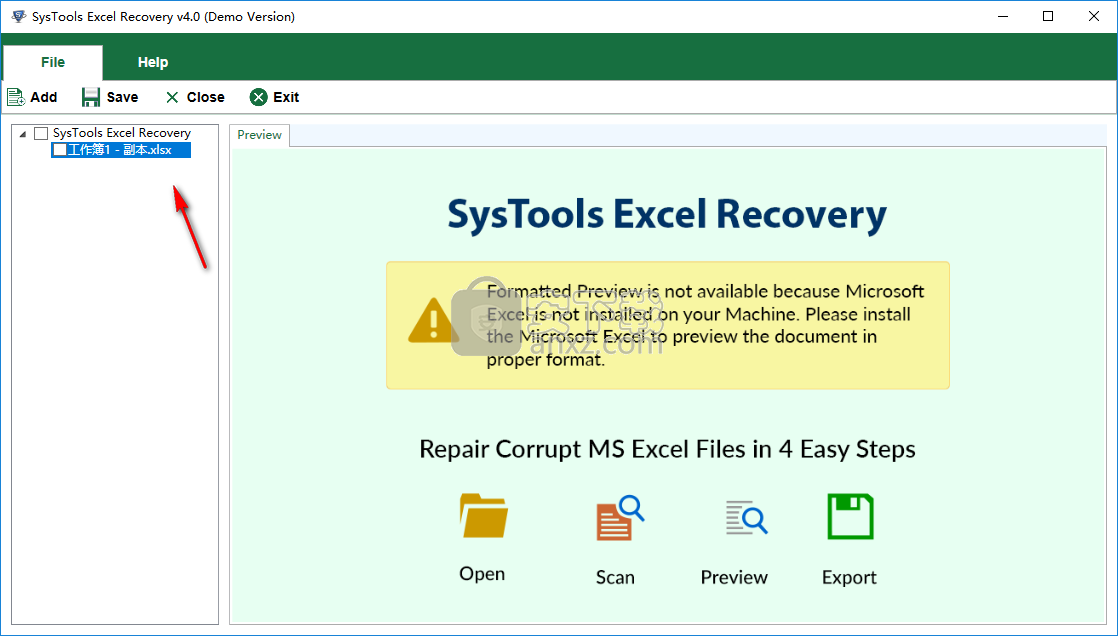SysTools Excel Recovery(Excel文件修复软件)