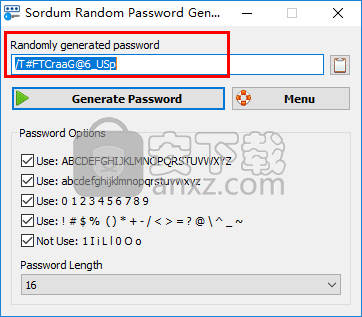 Sordum Random Password Generator(强密码随机生成器)