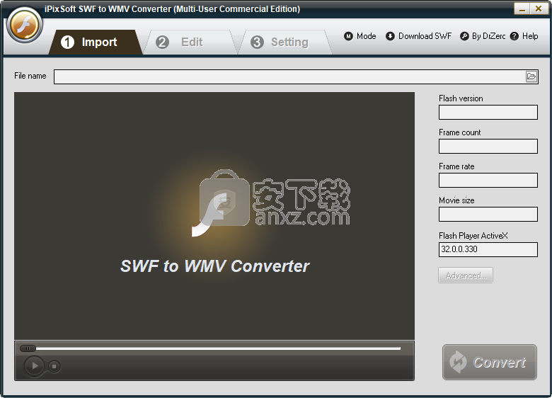 iPixSoft SWF to WMV Converter(SWF转WMV格式工具) 