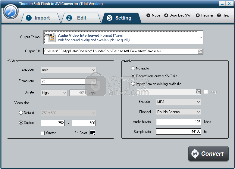 ThunderSoft Flash to AVI Converter(flash转avi工具) 