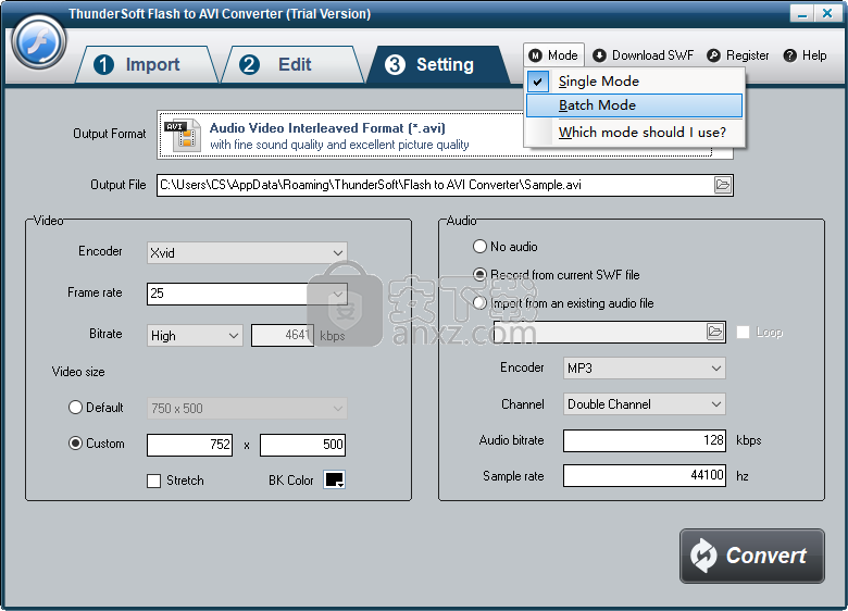 ThunderSoft Flash to AVI Converter(flash转avi工具) 