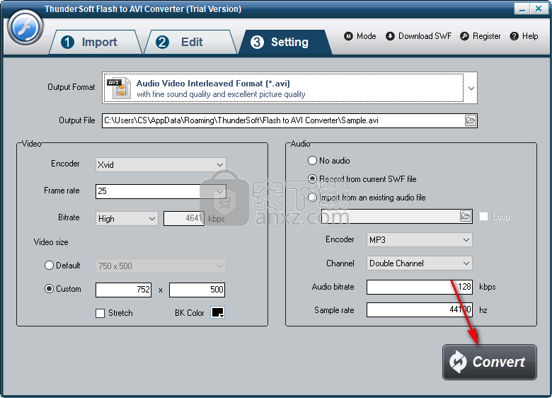 ThunderSoft Flash to AVI Converter(flash转avi工具) 