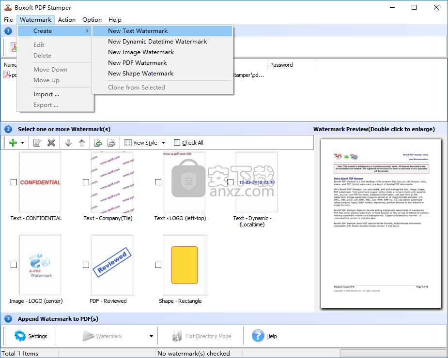 Boxoft PDF Stamper(PDF加水印工具)