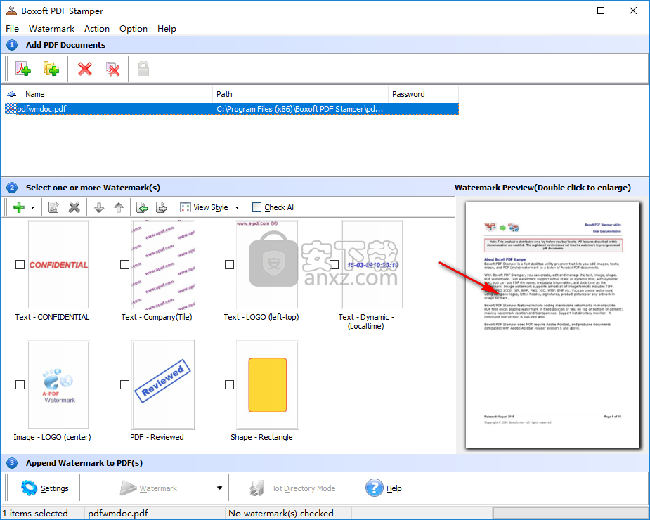 Boxoft PDF Stamper(PDF加水印工具)
