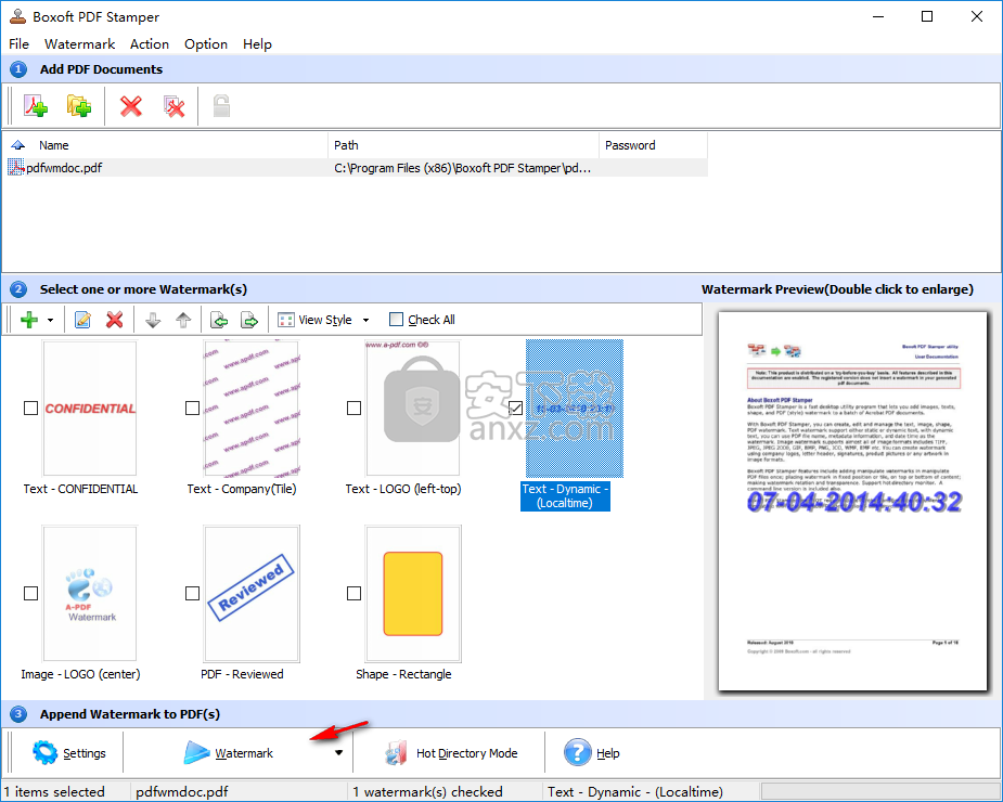 Boxoft PDF Stamper(PDF加水印工具)