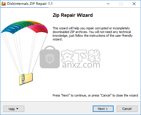 zip损坏文件修复工具(DiskInternals ZIP Repair)