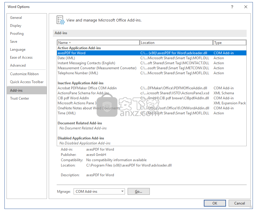 axesPDF for Word(文档PDF格式导出工具)