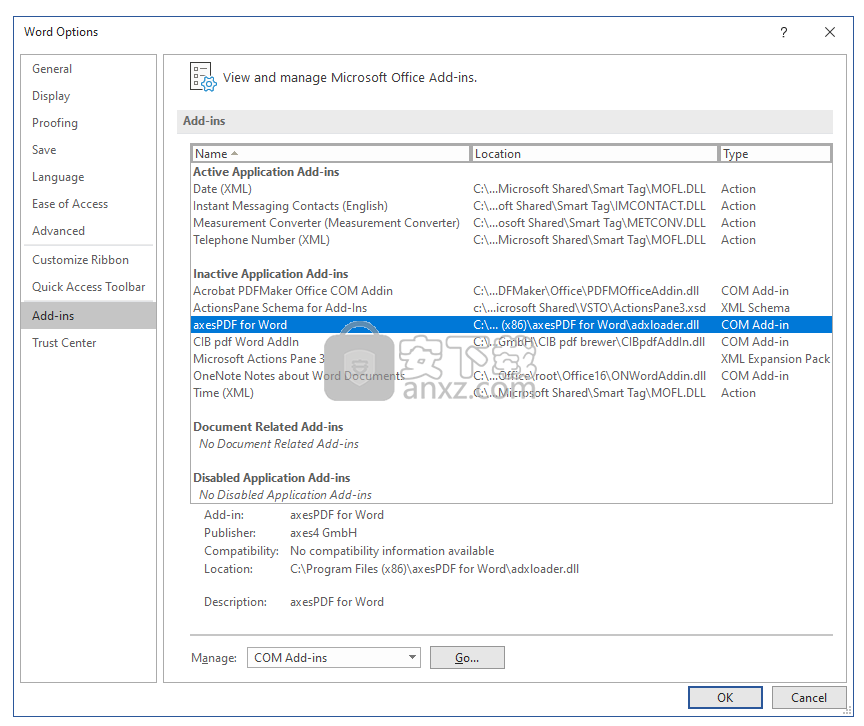 axesPDF for Word(文档PDF格式导出工具)