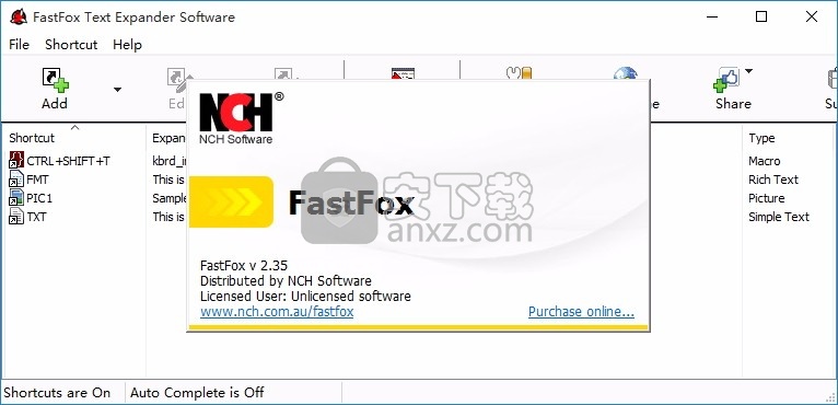 FastFox Text Expander(快捷键设定与输入管理工具)