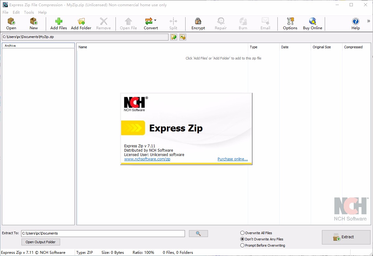 express zip file compression