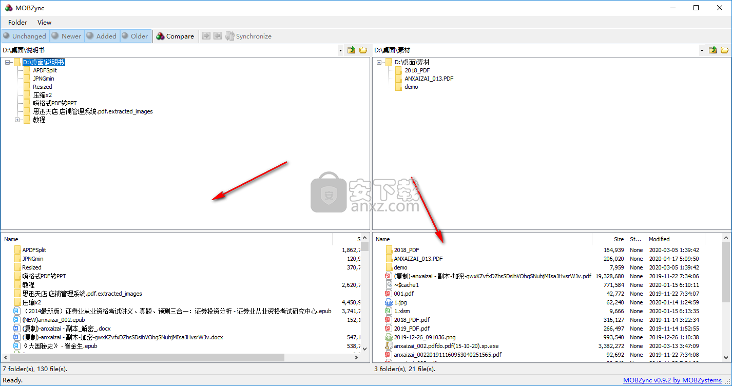 MOBZync(文件夹比较同步工具)