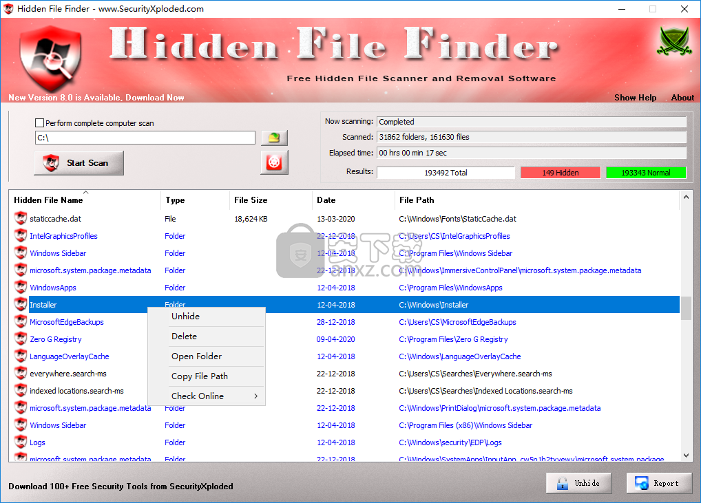 隐藏文件扫描器(Hidden File Finder)