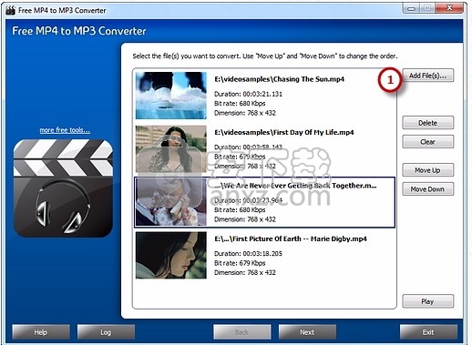 Free MP4 to MP3 Converter(MP4到MP3转换工具)