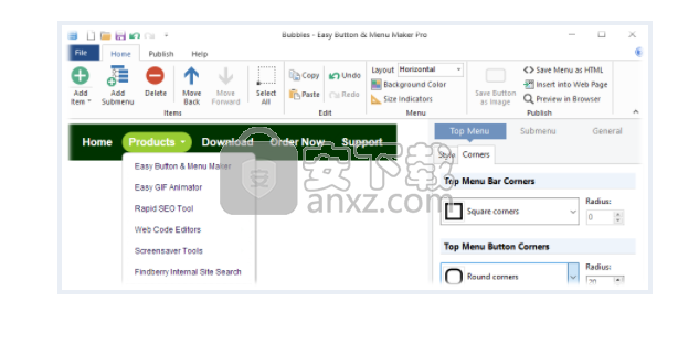 网页按钮菜单制作工具(Easy Button & Menu Maker Pro)
