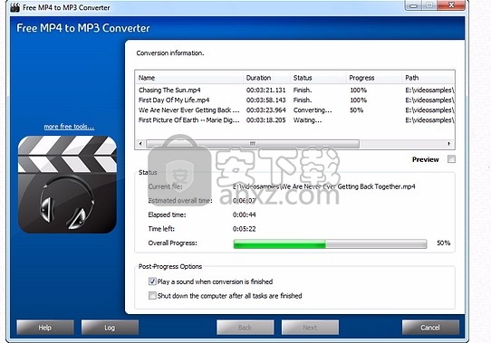 Free MP4 to MP3 Converter(MP4到MP3转换工具)