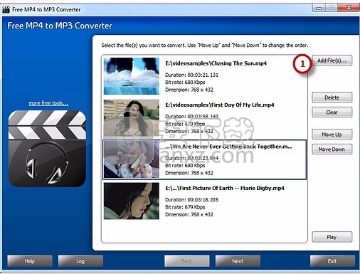 Free MP4 to MP3 Converter(MP4到MP3转换工具)