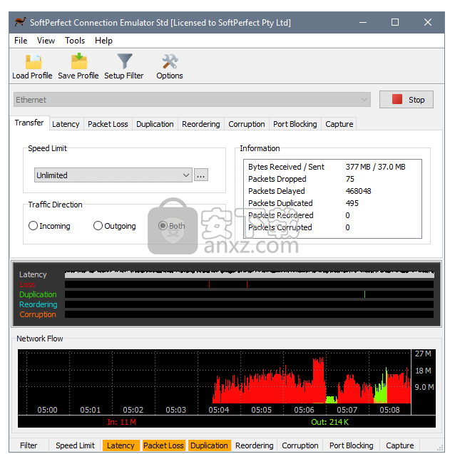 SoftPerfect Connection Emulator(网络测试工具)