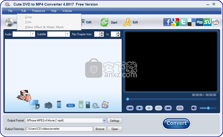 Cute DVD to MP4 Converter(dvd转mp4转换器)