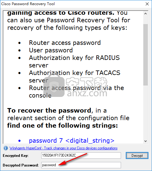 Cisco Password Recovery tool(Cisco密码查看工具)