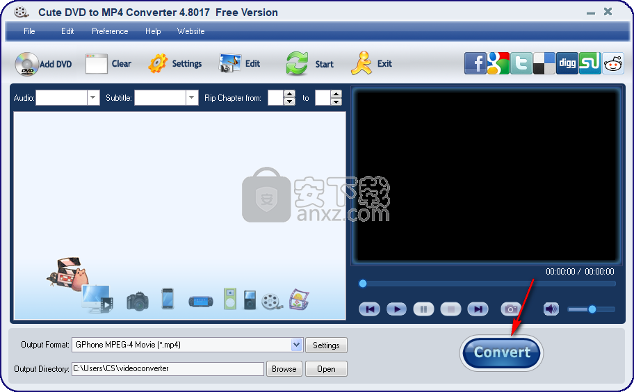 Cute DVD to MP4 Converter(dvd转mp4转换器)