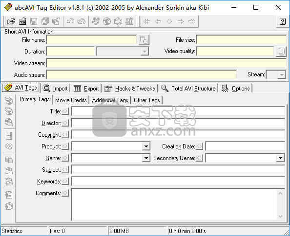 abcAVI Tag Editor(AVI信息编辑工具)