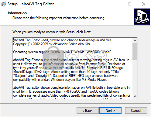 abcAVI Tag Editor(AVI信息编辑工具)