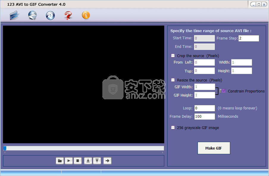 123 AVI to GIF Converter(视频转GIF工具