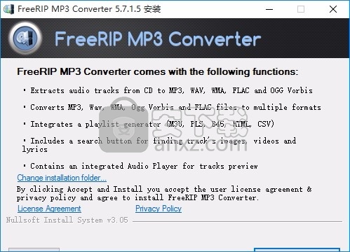 FreeRIP MP3 Converter中文(cd转换成mp3工具)