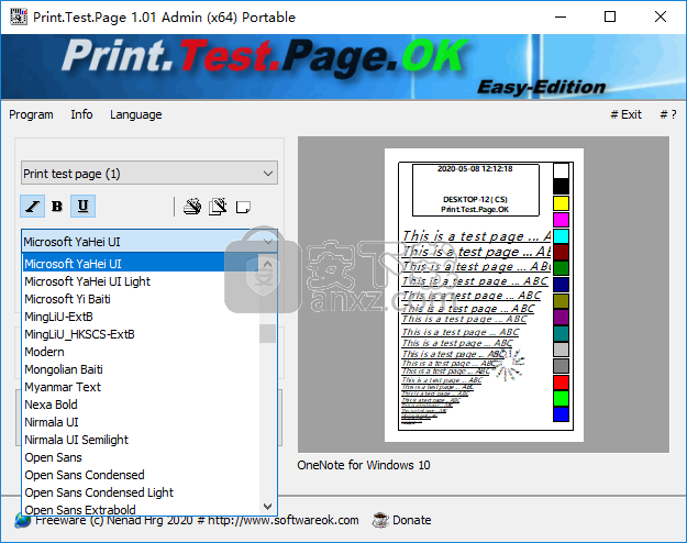 Print.Test.Page.OK 3.01 free instals