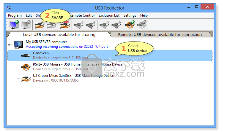 USB Redirector(usb设备共享软件)