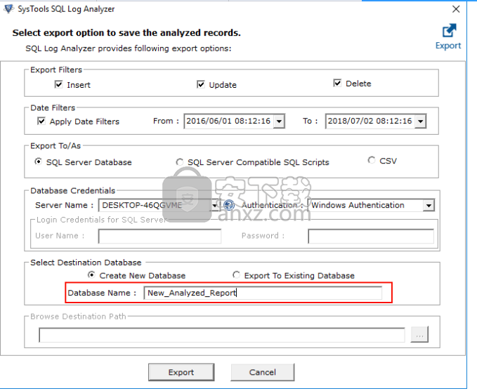 SysTools SQL Log Analyzer(sql日志分析工具)