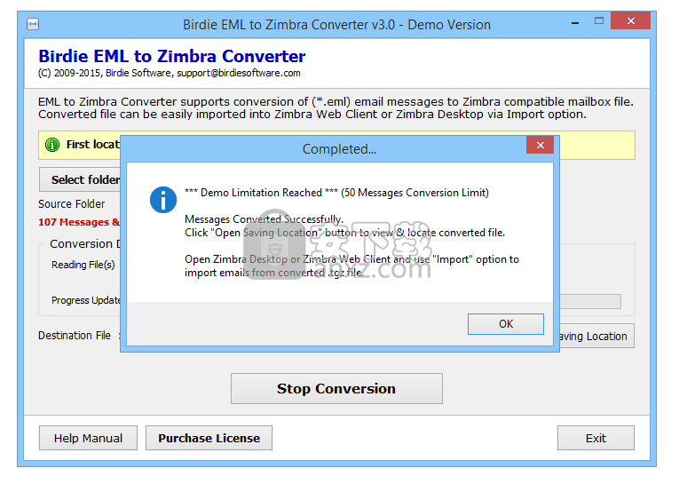 SoftSpire EML to Zimbra Converter(EML转Zimbra转换器)