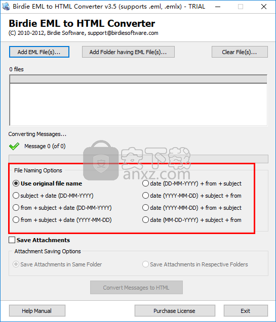 Birdie EML to HTML Converter(EML转HTML转换器)
