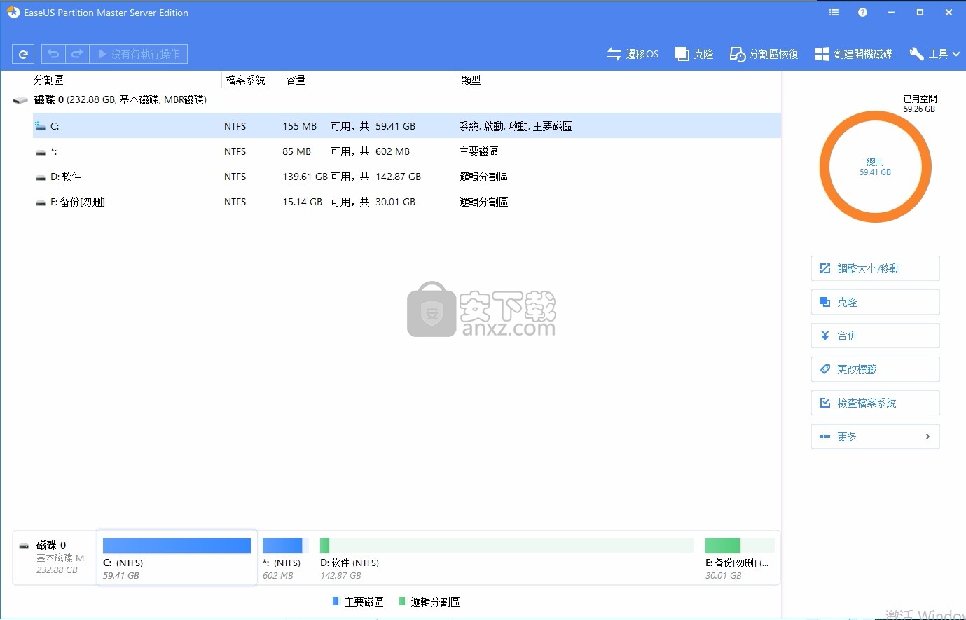 easeus partition master(磁盘分区与管理工具)