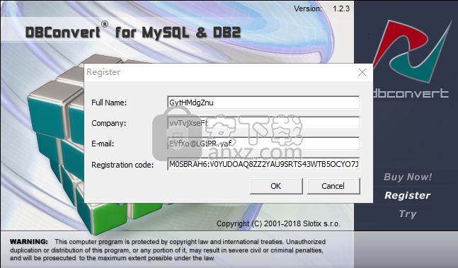 DBConvert for MySQL&DB2(数据转换工具)