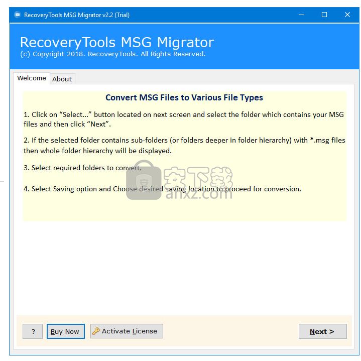 RecoveryTools MSG Migrator(MSG文件转换器)