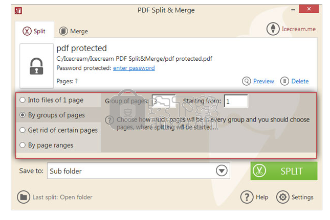 icecream pdf split merge(PDF分割合并软件)