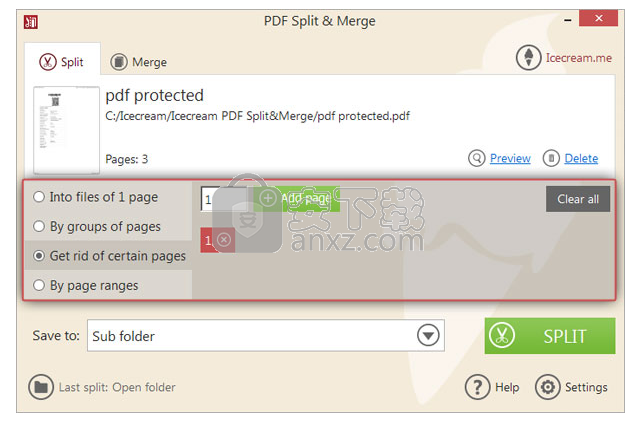 icecream pdf split merge(PDF分割合并软件)