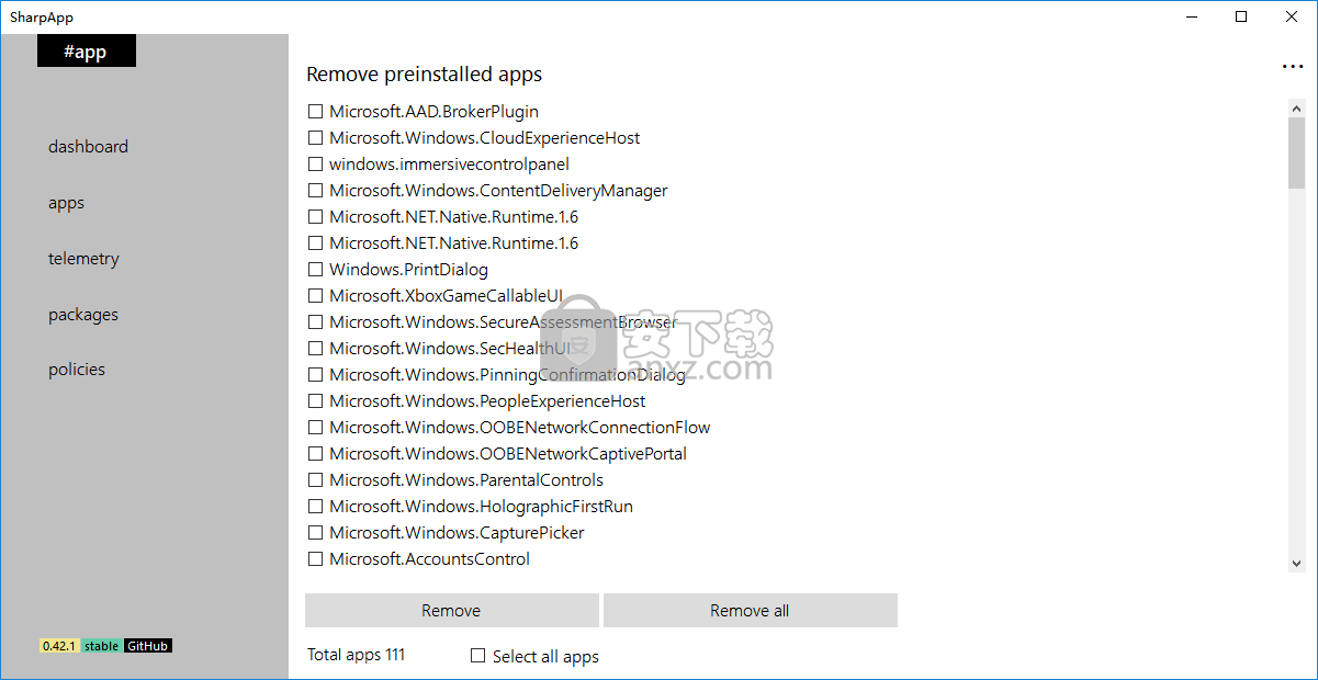 SharpApp(Win10系统应用卸载软件)