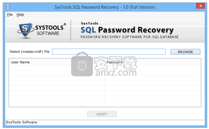 SysTools SQL Password Recovery(SQL密码恢复工具)